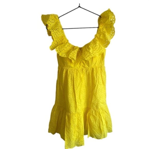 New! Lilly Pulitzer Asteria Eyelet Babydoll Dress in Resort Yellow‎ - Picture 7 of 11